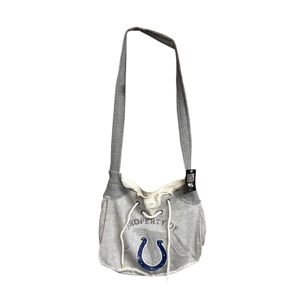 NFL Handbags - NFL Indianapolis Colts Crossbody Bag Gray Sweatshirt Hobo Purse New With Tags